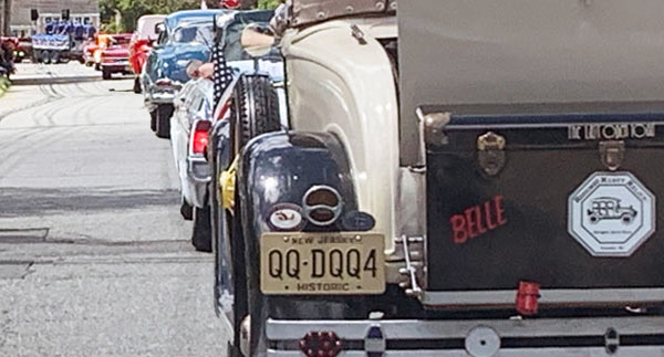 Restored Rusty Relics in a parade (not a car show)